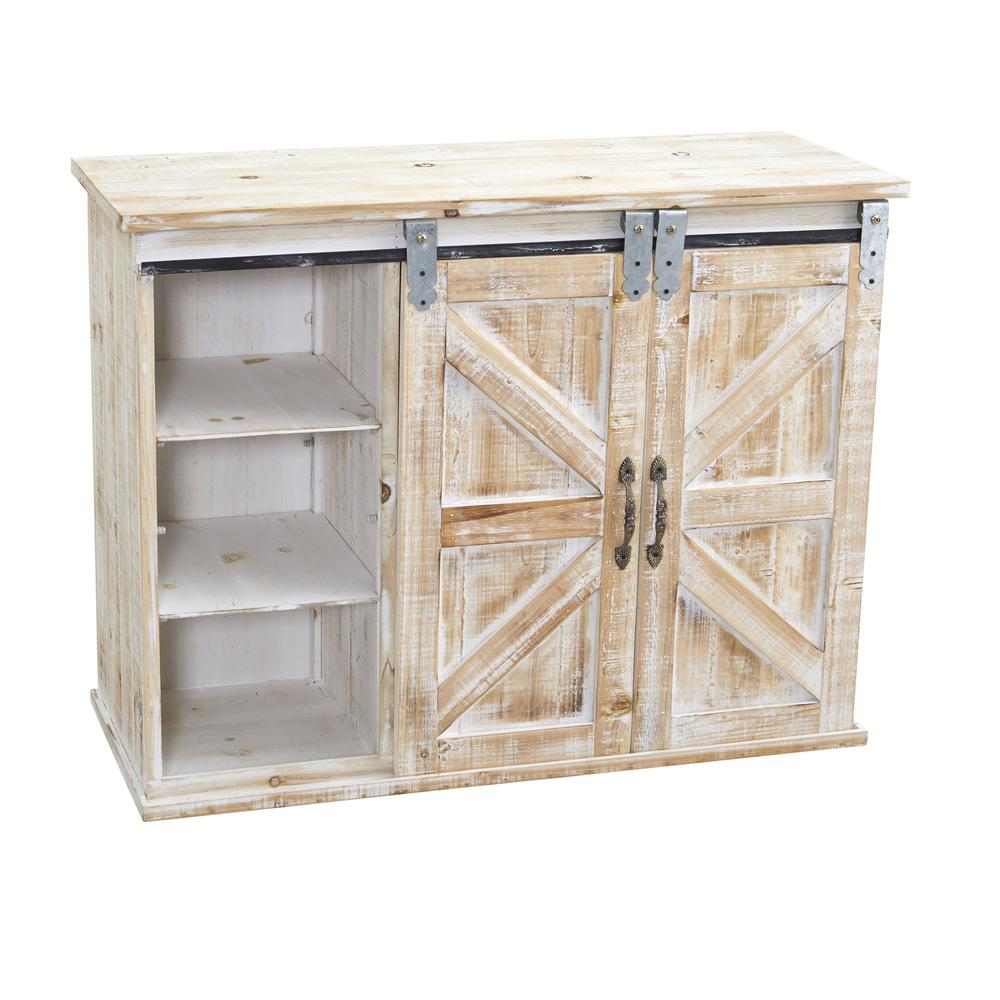 38in. Wide Double Barn Door Console. Picture 6