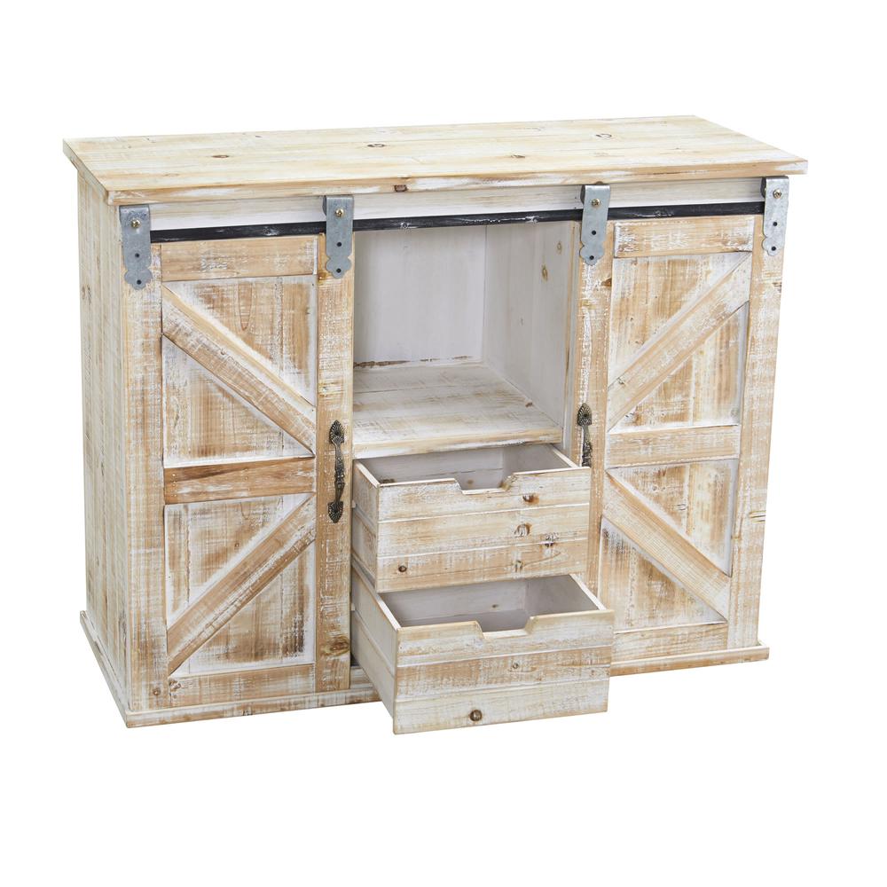 38in. Wide Double Barn Door Console. Picture 2