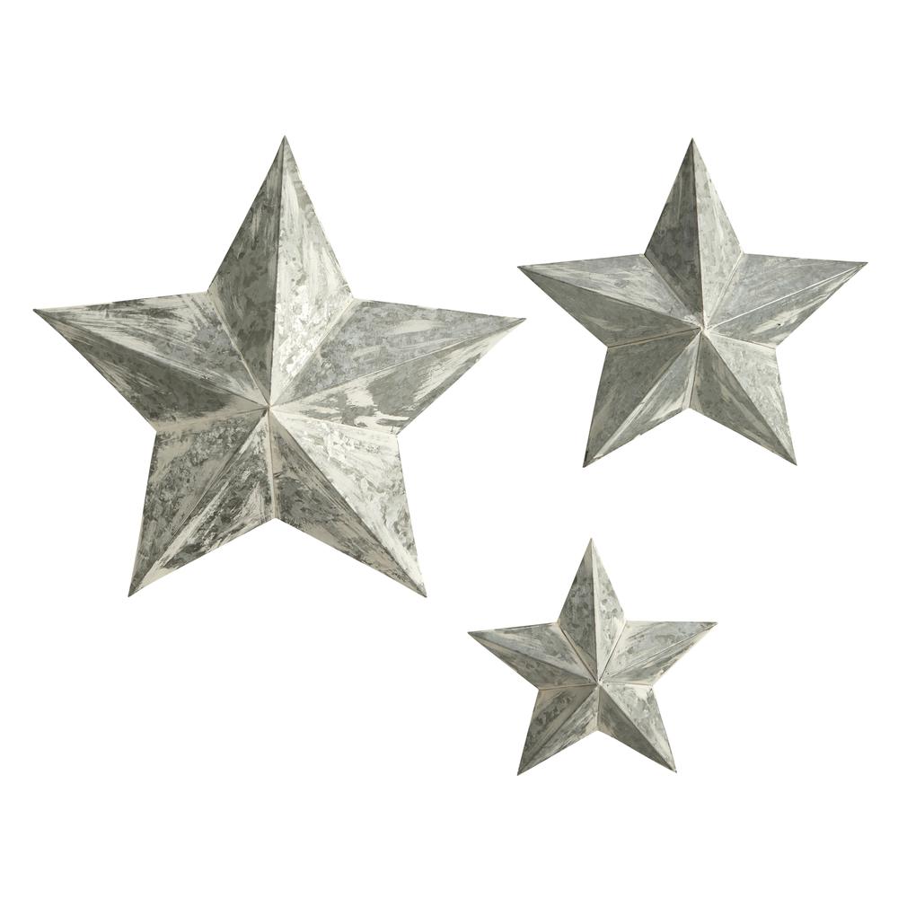 16in., 22in. and 28in. Farmhouse Stars Wall Decoration (Set of 3). Picture 1