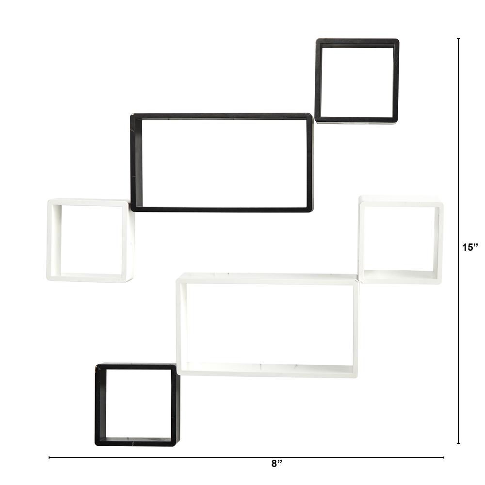 15in. Modern Wall Art Décor Floating Shelves (Set of 6). Picture 2