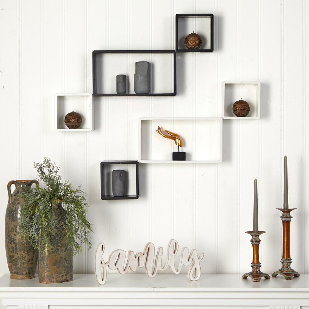 15in. Modern Wall Art Décor Floating Shelves (Set of 6). Picture 3