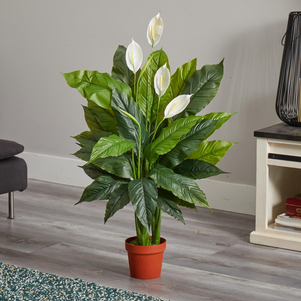42in. Spathiphyllum Artificial Plant (Real Touch). Picture 2