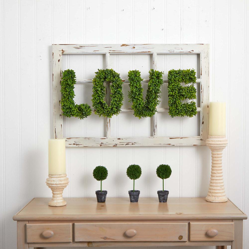 LOVE Boxwood Artificial Wall Decoration (Indoor/Outdoor). Picture 4