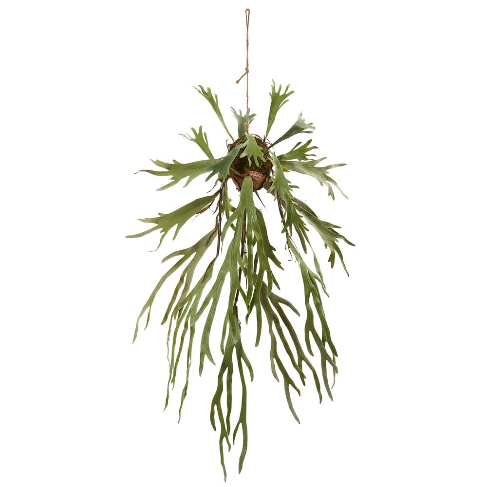 50in. Staghorn Artificial Hanging Plant. Picture 1