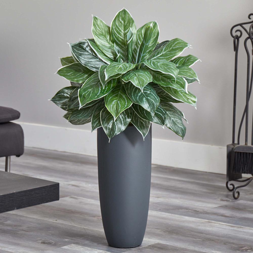 37in. Aglaonema Artificial Plant in Planter (Real Touch). Picture 2