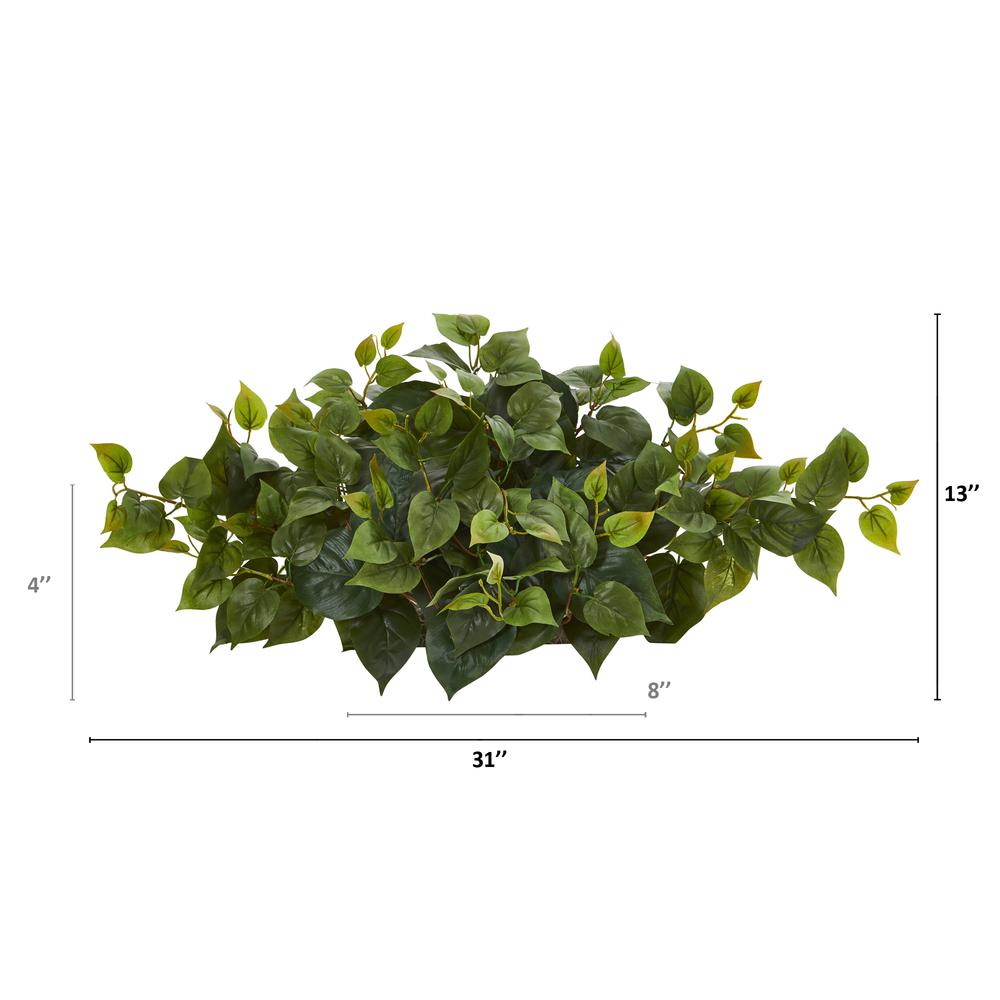 31in. Philodendron Artificial Ledge Plant. Picture 4