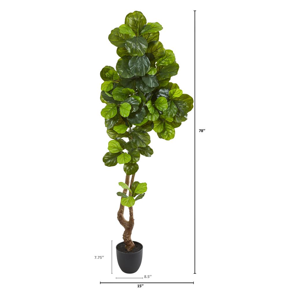 78in. Fiddle Leaf Artificial Tree (Real Touch). Picture 2