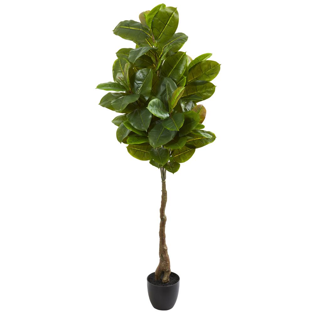 65in. Rubber Leaf Artificial Tree (Real Touch). Picture 1