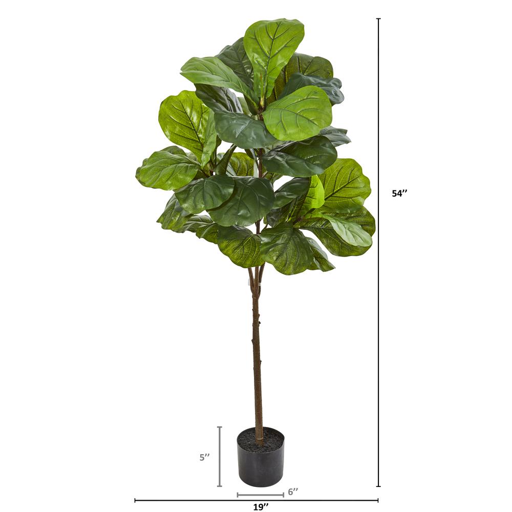 54in. Fiddle Leaf Artificial Tree (Real Touch). Picture 2