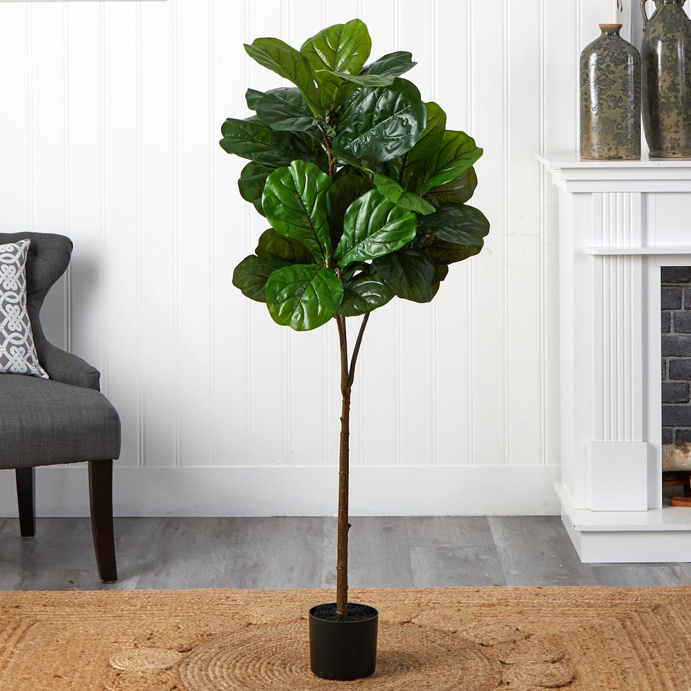 54in. Fiddle Leaf Artificial Tree (Real Touch). Picture 3