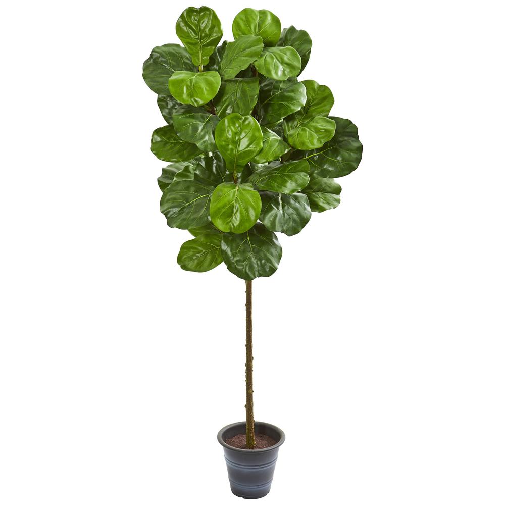 5ft. Fiddle Leaf Artificial Tree with Decorative Planter. The main picture.