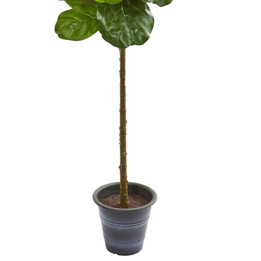5ft. Fiddle Leaf Artificial Tree with Decorative Planter. Picture 2