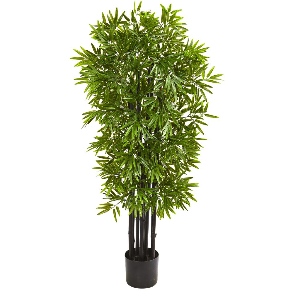 51in. Bamboo Artificial Tree with Black Trunks UV Resistant (Indoor/Outdoor). Picture 1