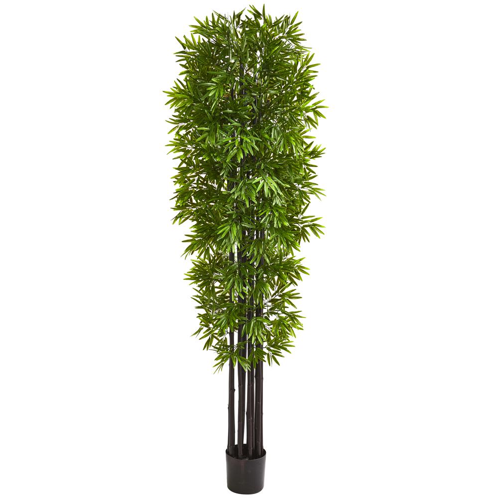 7ft. Bamboo Artificial Tree with Black Trunks UV Resistant (Indoor/Outdoor). Picture 1