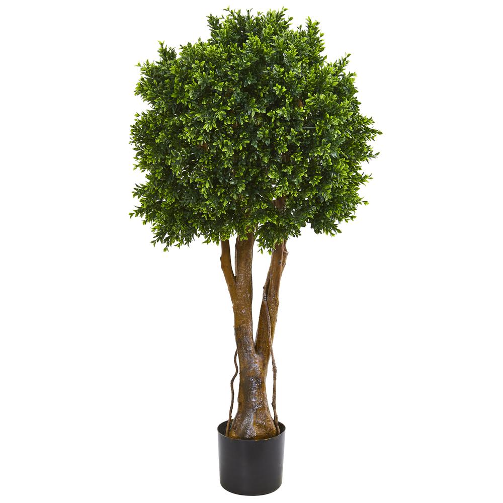 46in. Boxwood Artificial Topiary Tree UV Resistant (Indoor/Outdoor). Picture 1