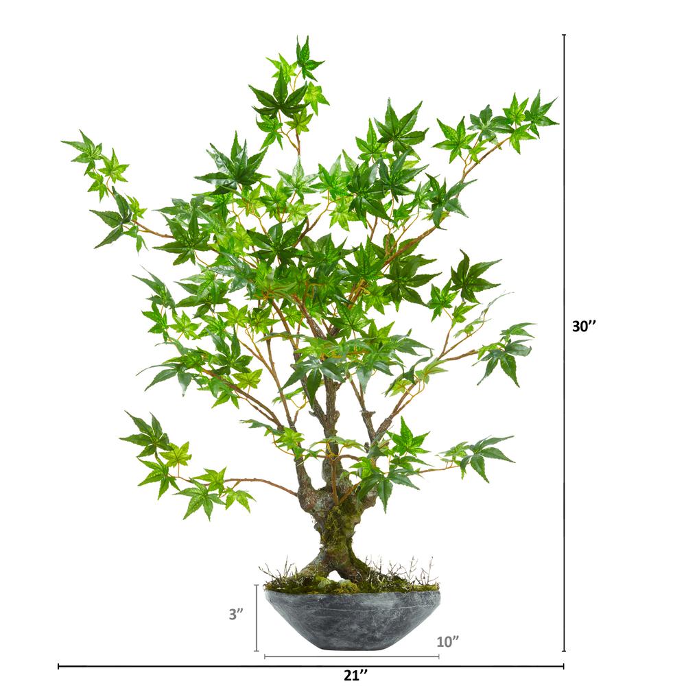 30in. Maple Bonsai Artificial Tree in Planter. Picture 2