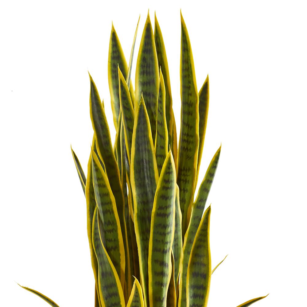 3.5ft. Sansevieria Artificial Plant in Slate Planter. Picture 2