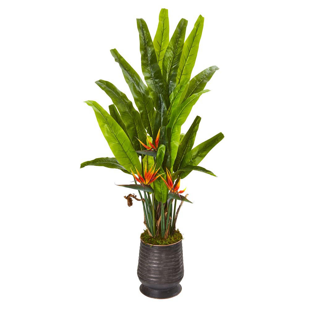 62in. Bird Of Paradise Artificial Plant in Decorative Planter. Picture 1