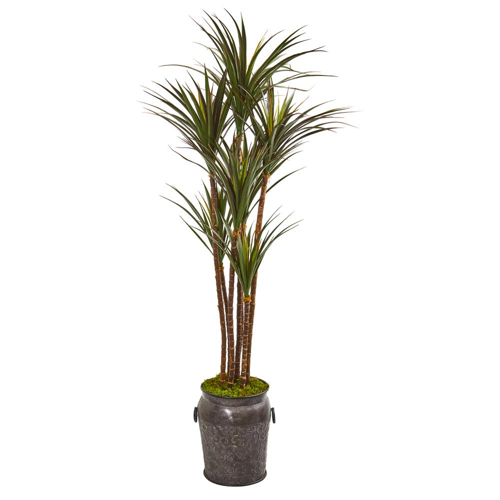 6ft. Giant Yucca Artificial Tree in Decorative Planter UV Resistant (Indoor/Outdoor). Picture 1