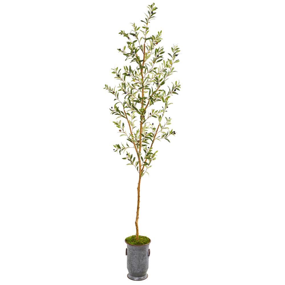 7.5ft. Olive Artificial Tree in Decorative Planter. The main picture.