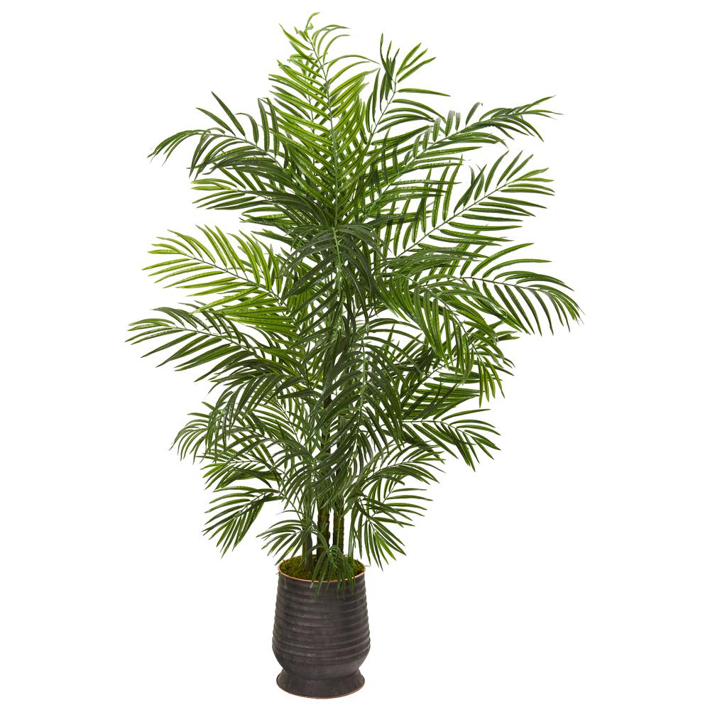 65in. Areca Artificial Palm Tree in Decorative Planter UV Resistant (Indoor/Outdoor). Picture 1