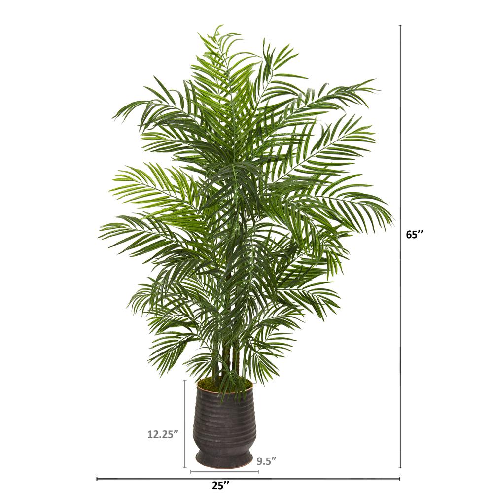 65in. Areca Artificial Palm Tree in Decorative Planter UV Resistant (Indoor/Outdoor). Picture 2