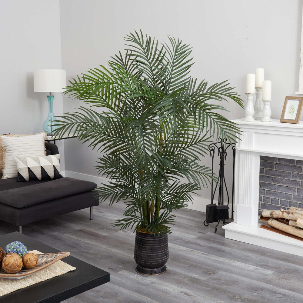 65in. Areca Artificial Palm Tree in Decorative Planter UV Resistant (Indoor/Outdoor). Picture 3