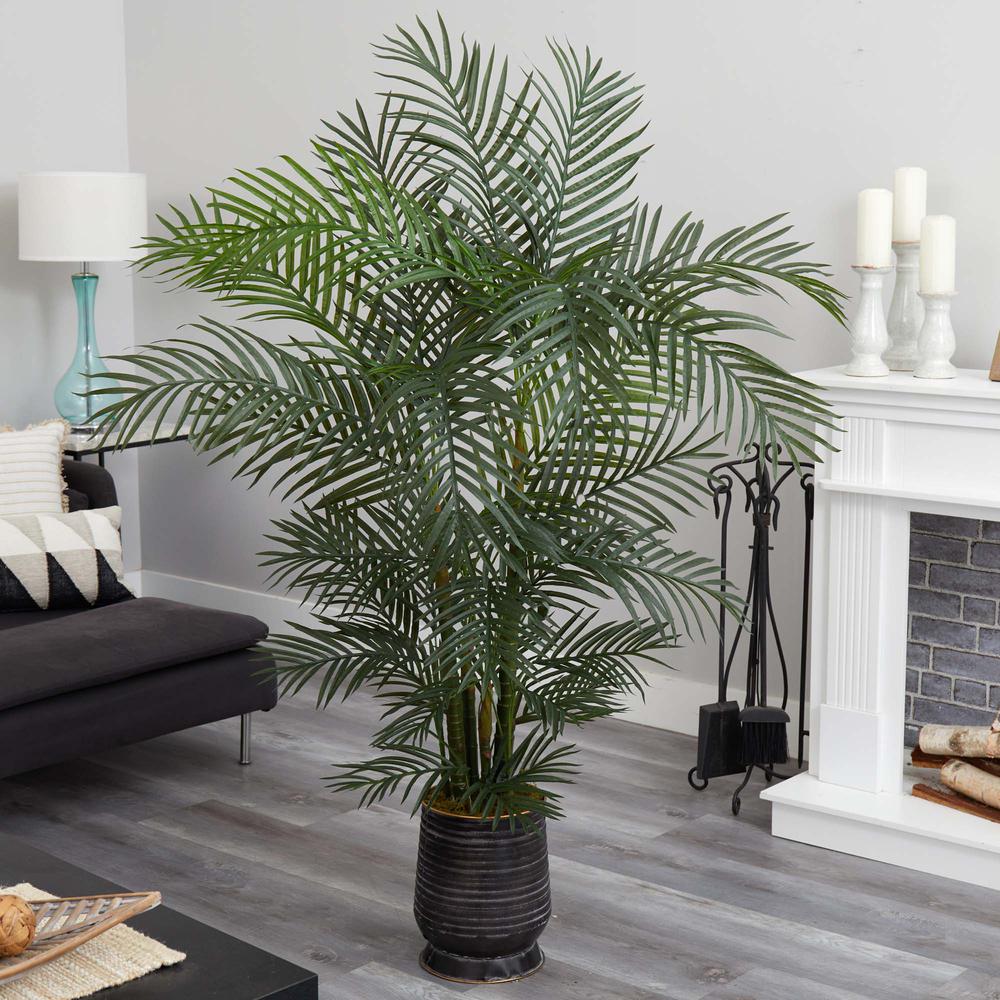 65in. Areca Artificial Palm Tree in Decorative Planter UV Resistant (Indoor/Outdoor). Picture 4