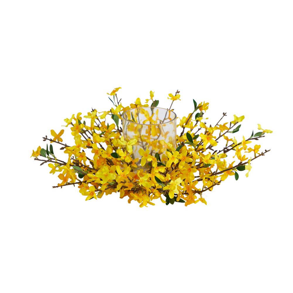 16in. Artificial Forsythia Candelabrum. Picture 1