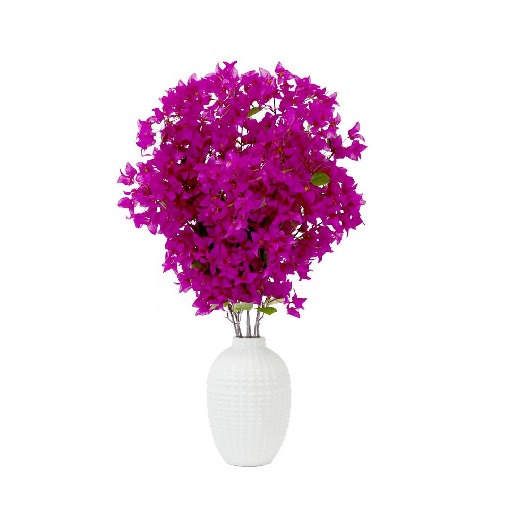 40in. Artificial Purple Bougainvillea Arrangement with Vase. Picture 1