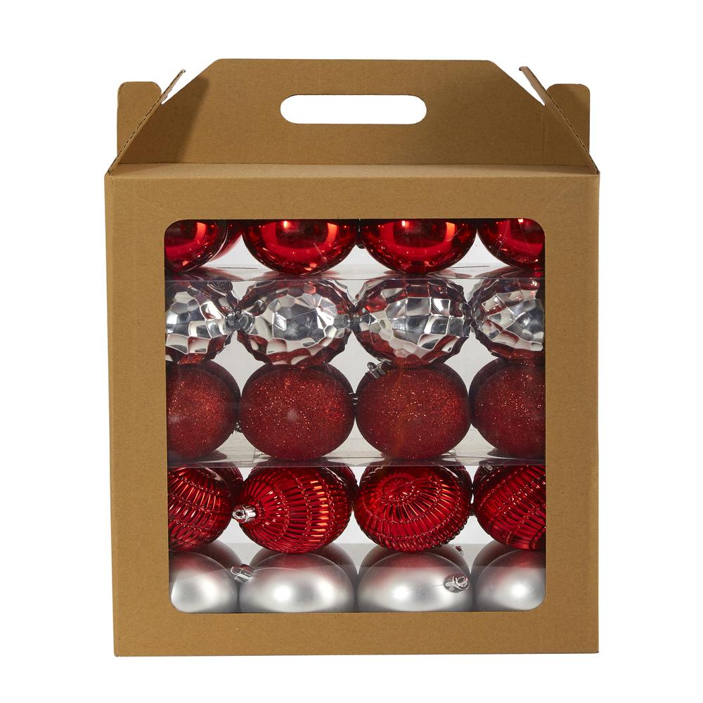 Holiday Shatterproof, 40 Count Christmas Tree Ornament Box Set. Picture 1
