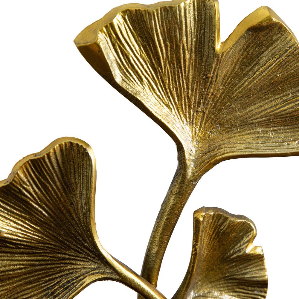15in. Gold Leaf Sculpture Decorative Accent. Picture 2