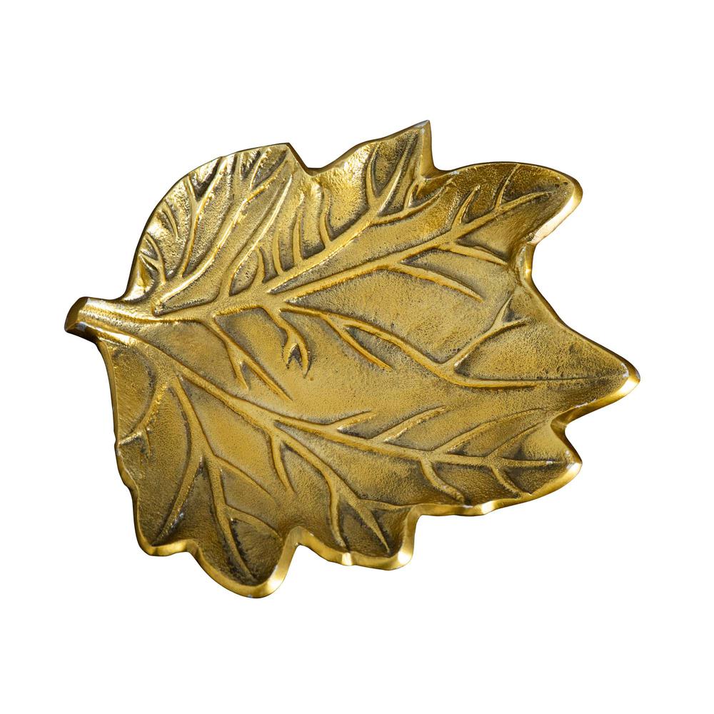 10in. Gold Tree of Life Leaf Decorative Accent Tray. Picture 8