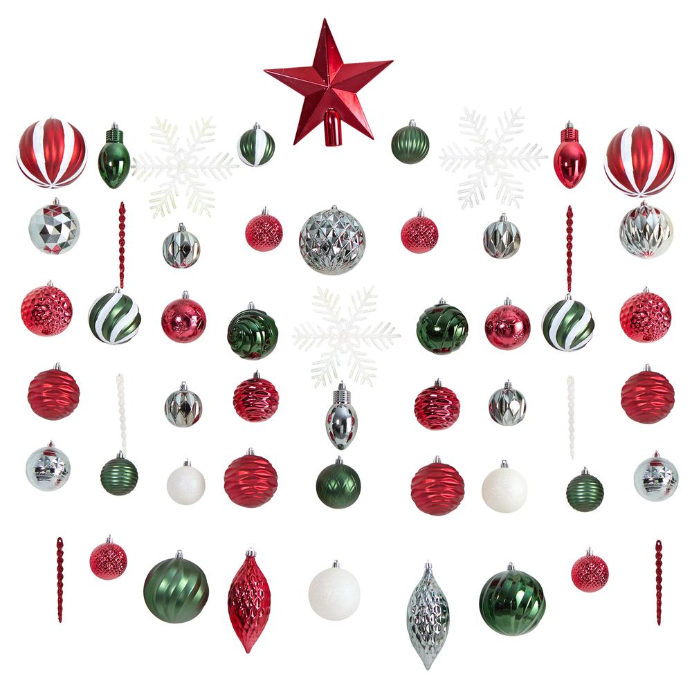 Holiday Deluxe Shatterproof, 100 Count Christmas Tree Ornament Box Set. Picture 1