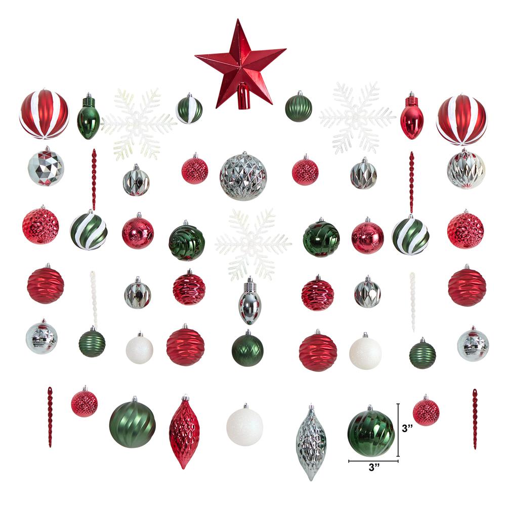 Holiday Deluxe Shatterproof, 100 Count Christmas Tree Ornament Box Set. Picture 2
