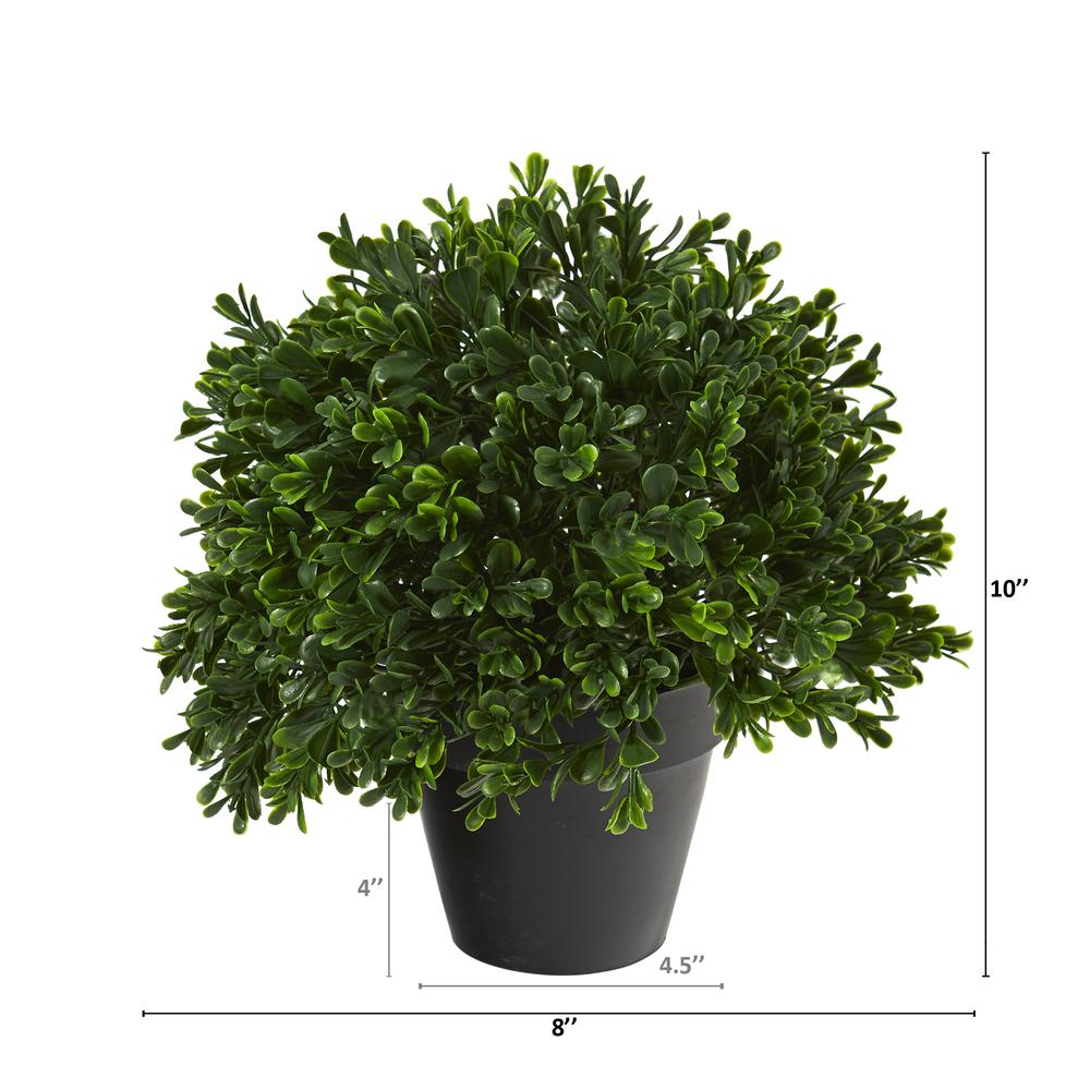 10in. Boxwood Topiary Artificial Plant UV Resistant (Indoor/Outdoor). Picture 2