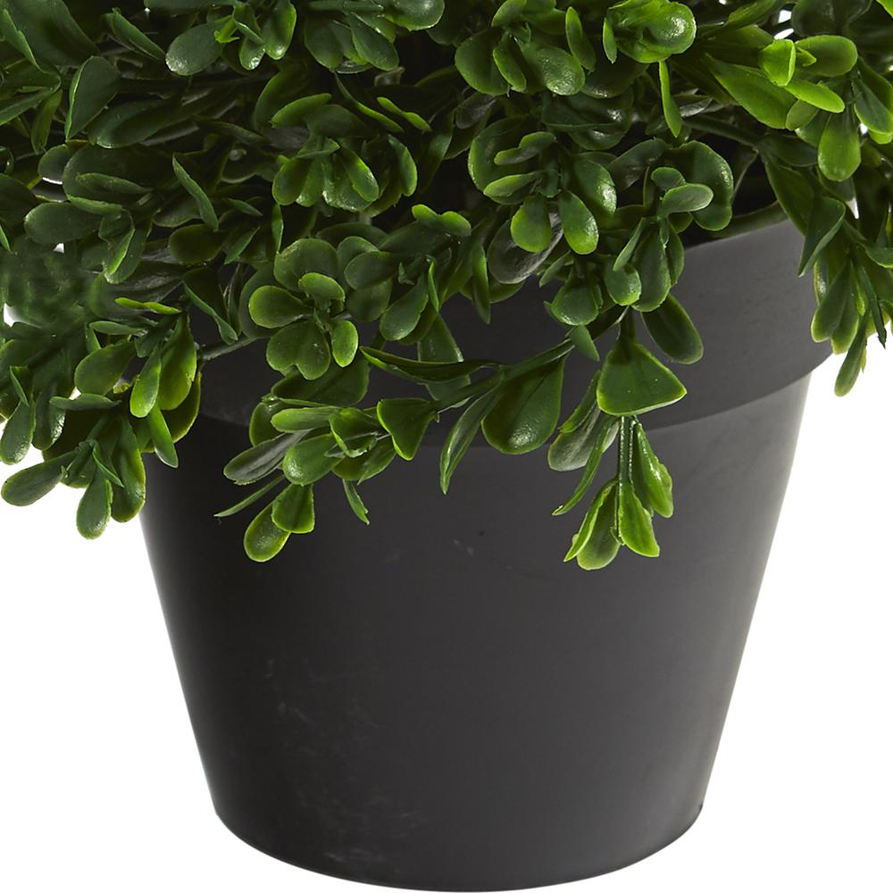 10in. Boxwood Topiary Artificial Plant UV Resistant (Indoor/Outdoor). Picture 5