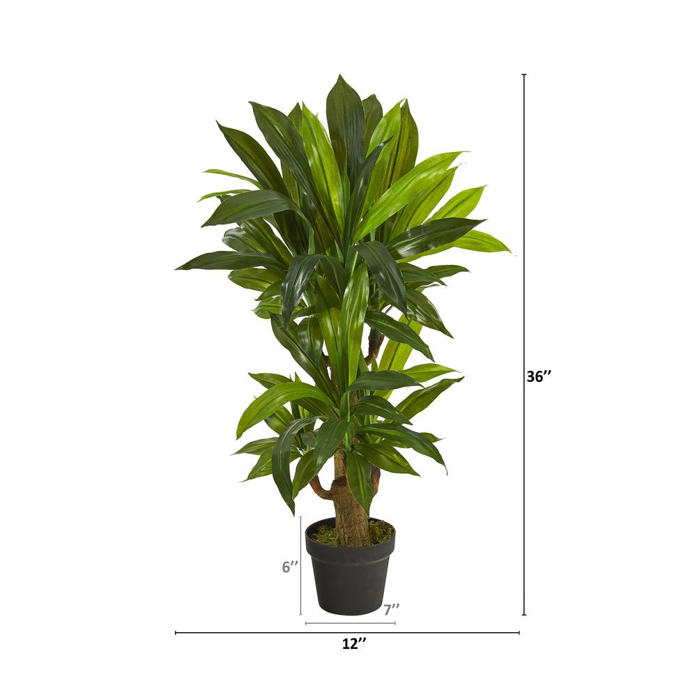 3ft. Corn Stalk Dracaena Artificial Plant (Real Touch). Picture 2