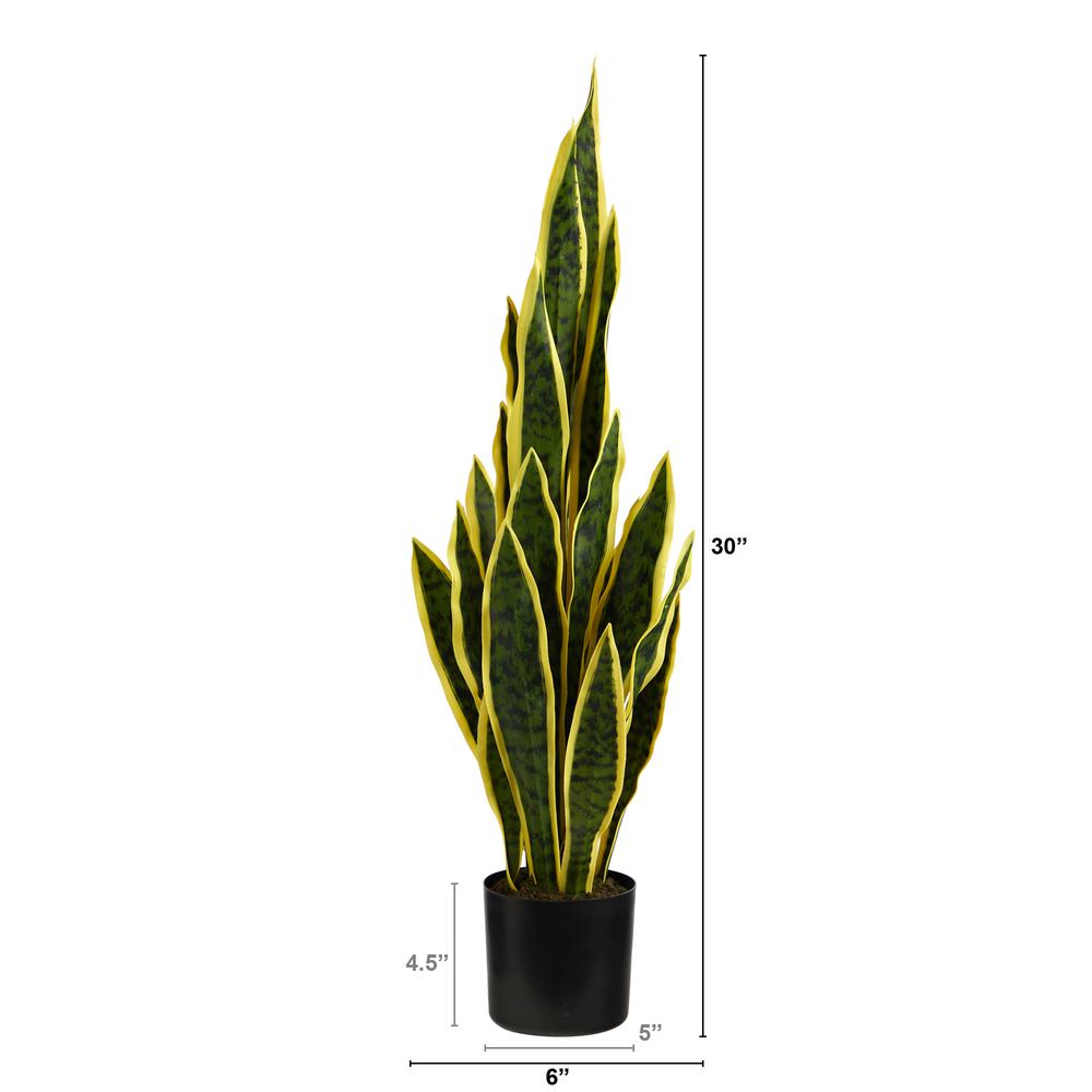 30in. Sansevieria Artificial Plant. Picture 3