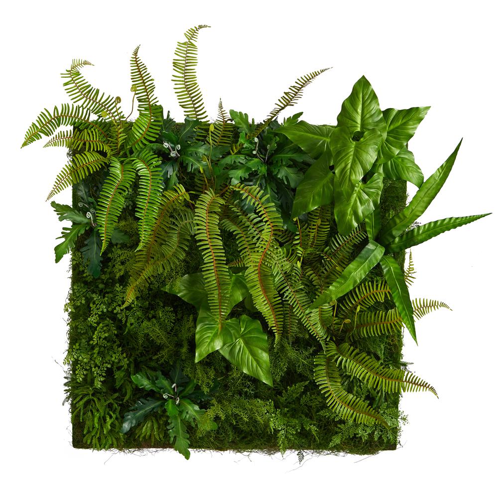40in. x 40in. Forest Artificial Living Wall. Picture 1
