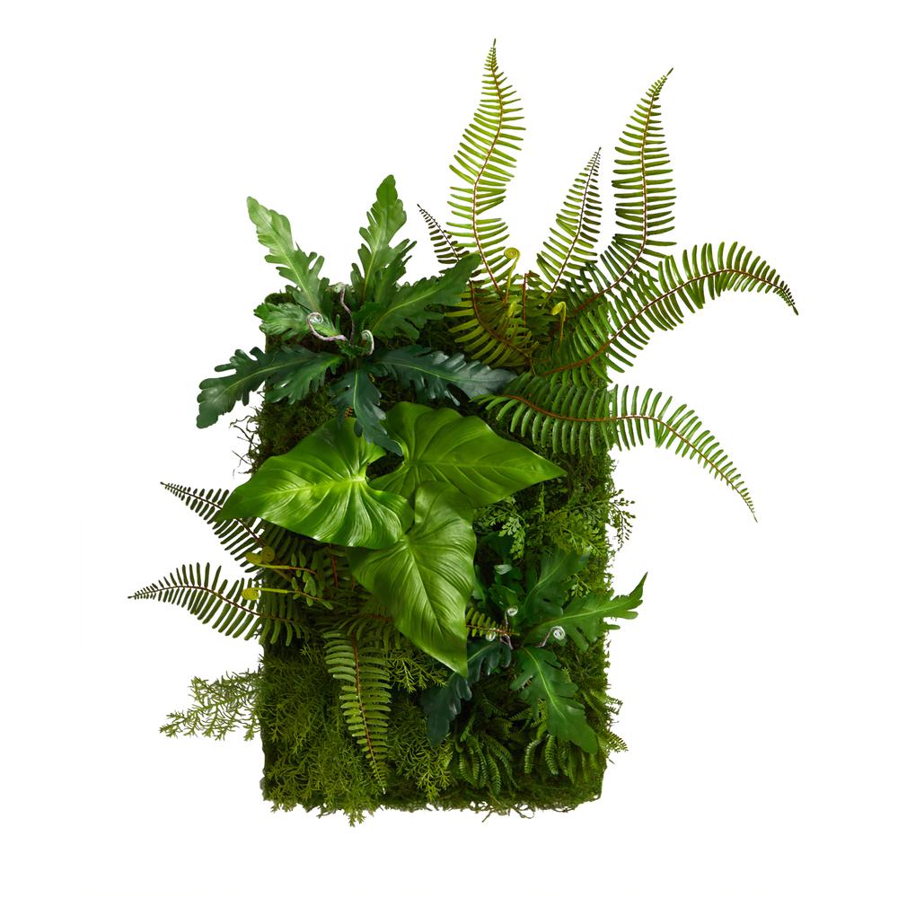 24in. x 16in. Mixed Foliage Artificial Living Wall. Picture 1