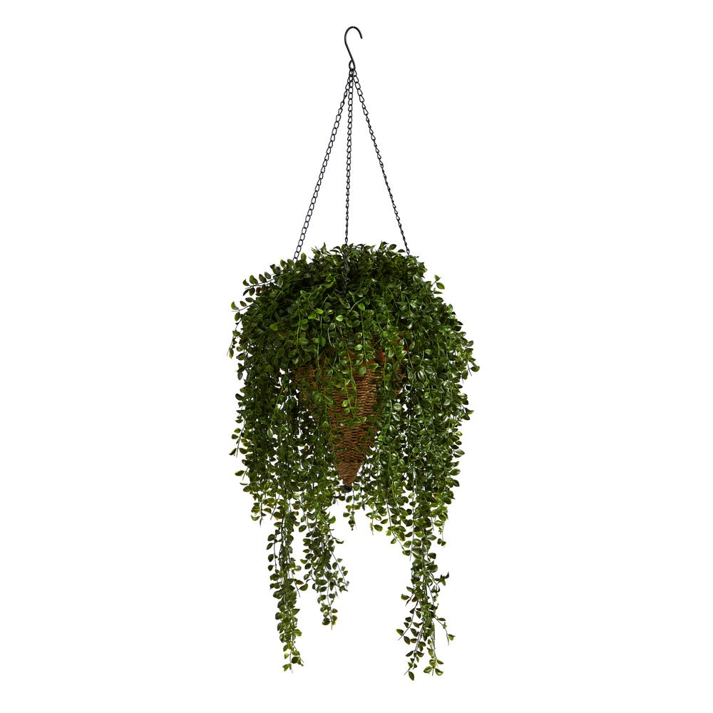 45in. Gleditsia Artificial Plant in Hanging Cone Basket (Indoor/Outdoor). Picture 1