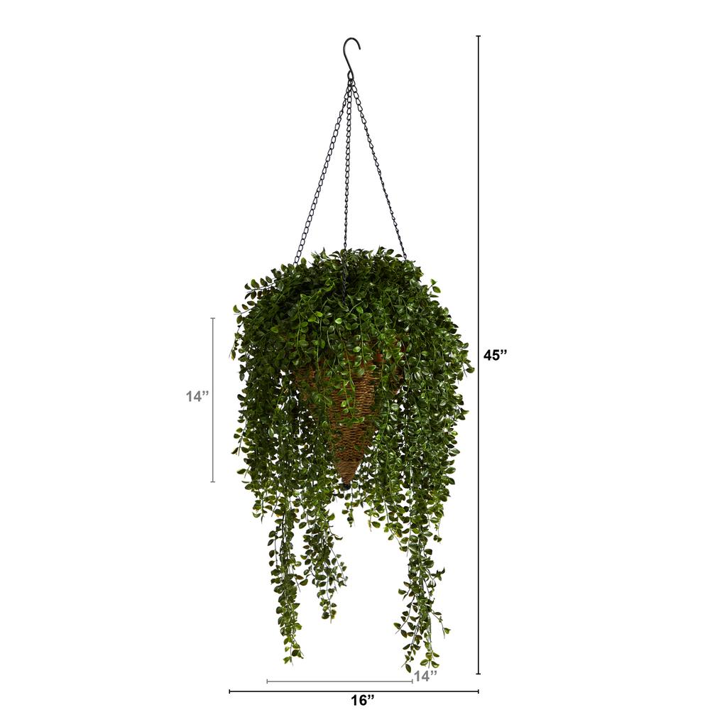 45in. Gleditsia Artificial Plant in Hanging Cone Basket (Indoor/Outdoor). Picture 2