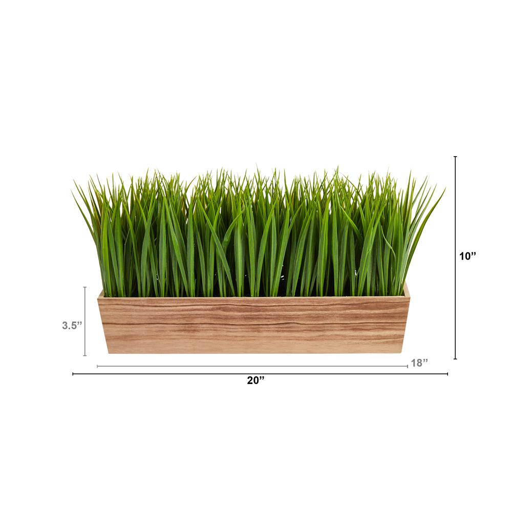 20in. Vanilla Grass Artificial Plant in Decorative Planter. Picture 3