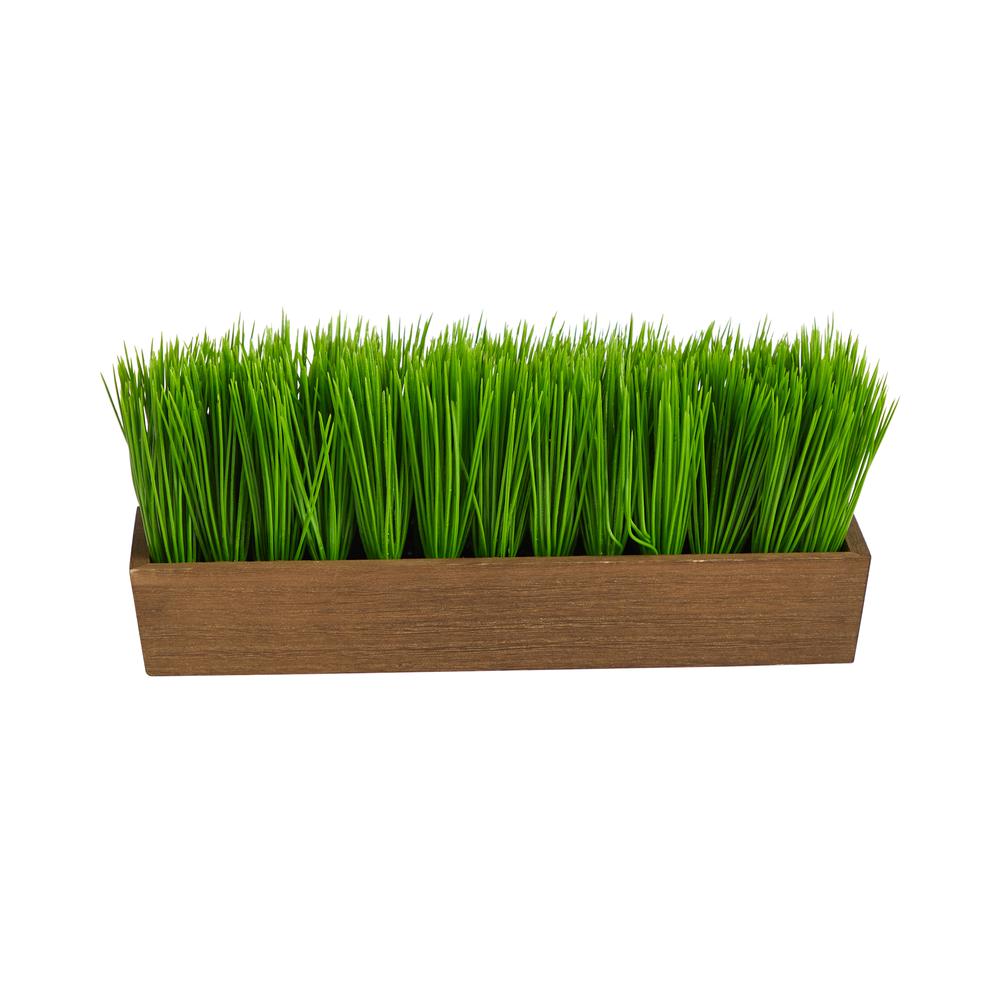 12in. Grass Artificial Plant in Decorative Planter. Picture 1