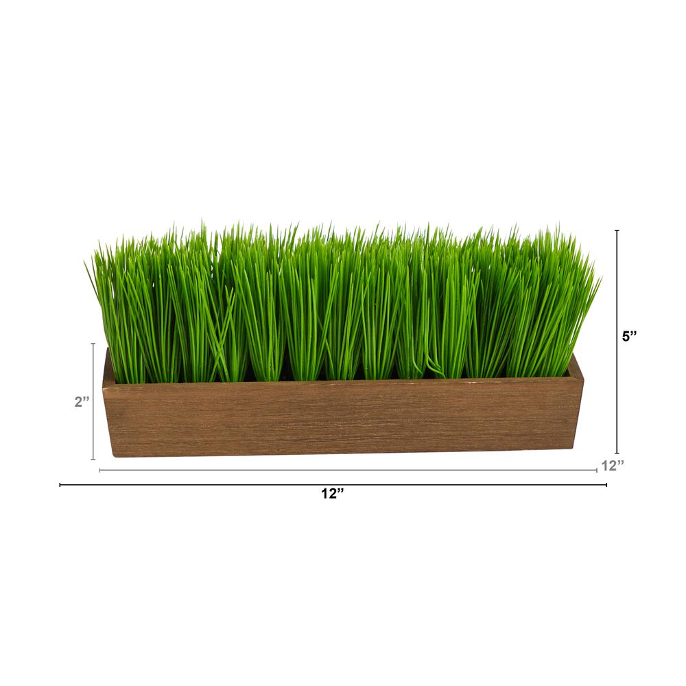 12in. Grass Artificial Plant in Decorative Planter. Picture 3