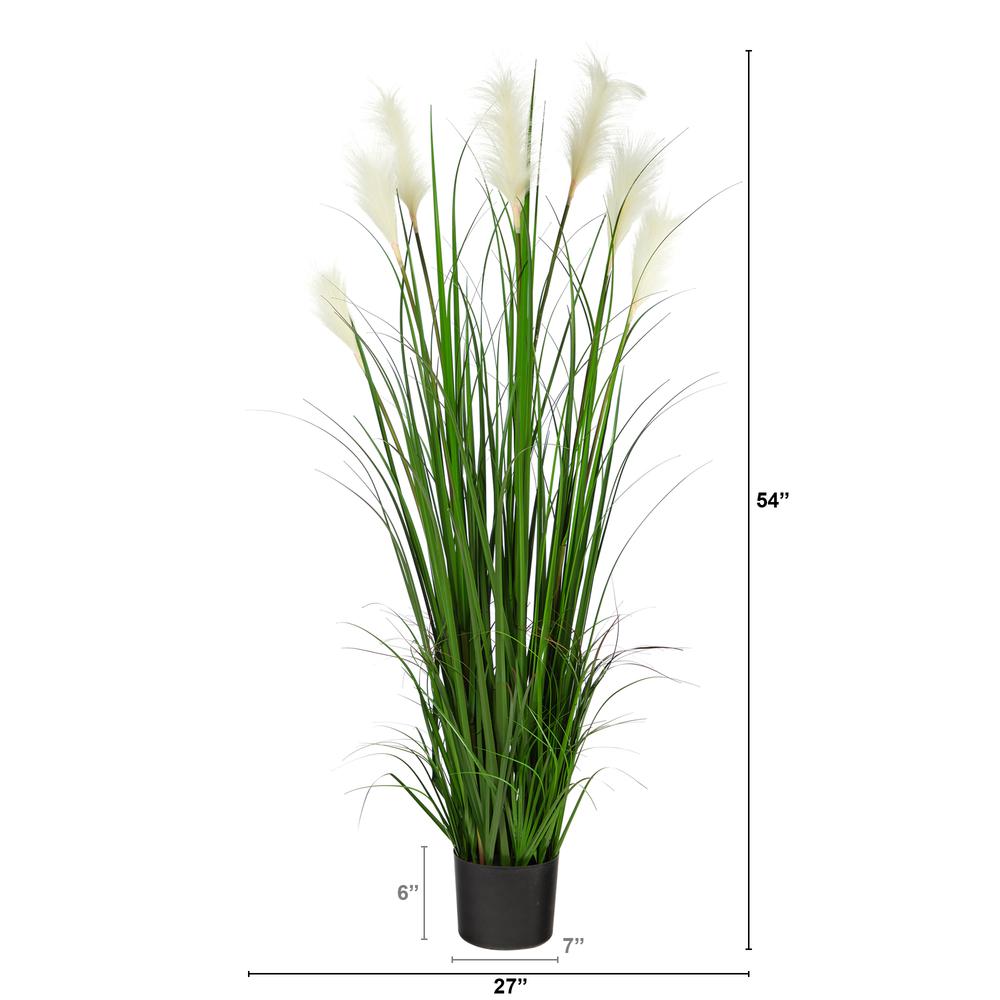 4.5ft. Plume Grass Artificial Plant. Picture 2