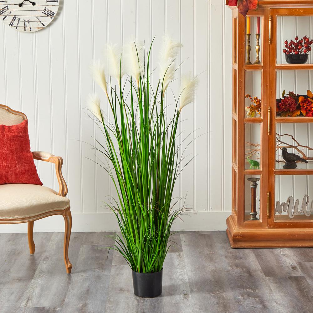 4.5ft. Plume Grass Artificial Plant. Picture 4