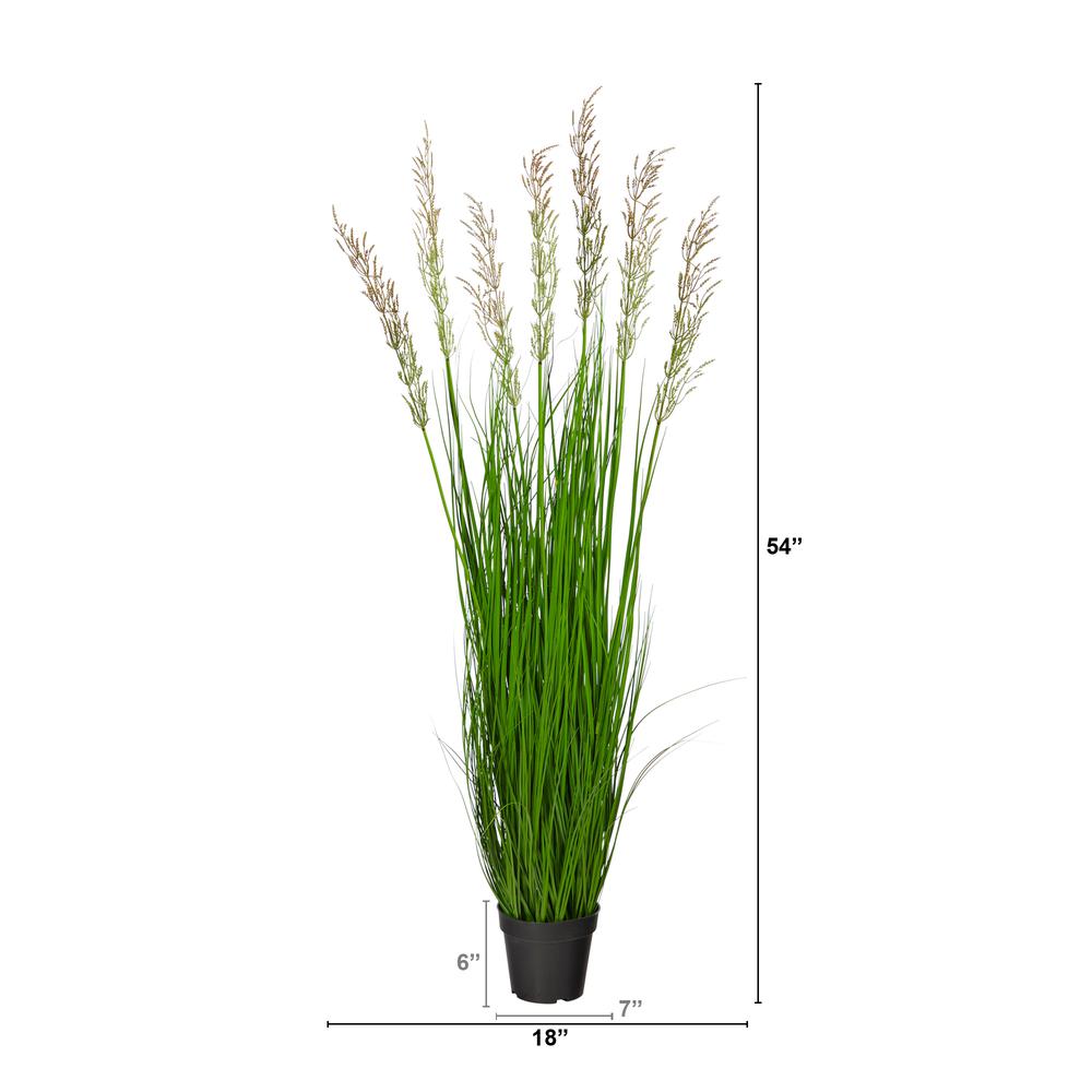 4.5’ Plum Grass Artificial Plant. Picture 2