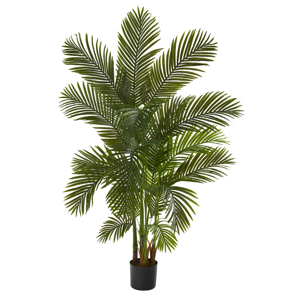 6ft. Areca Palm Artificial Tree Green. Picture 1